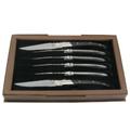 SCIP SR-1027B SR Laguiole Steak Knives with Black Handle - Set of 6 SCIP SR-1027B SR Laguiole Steak Knives with Black Handle - Set of 6
