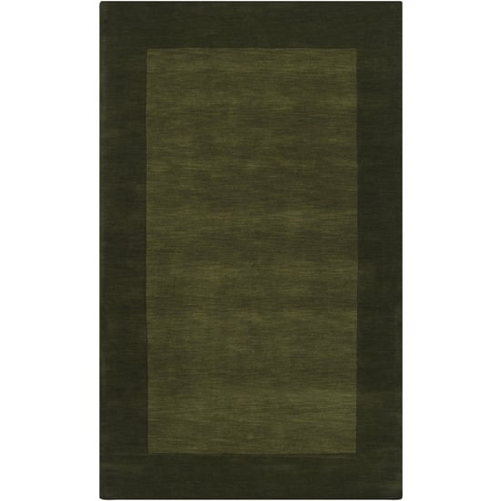 M315-7696 Mystique Rug- 100% Wool- Hand Crafted- Dark Green- 7'6''X9'6'' -  Livabliss