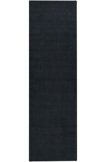 M340-268 Mystique Rug- 100 Pct Wool- Hand Crafted- Dark Blue- 26X8 -  Livabliss