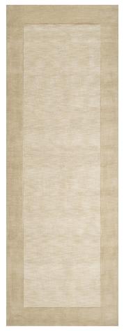 M344-268 Mystique Rug- 100% Wool- Hand Crafted- Beige- 2'6''X8'