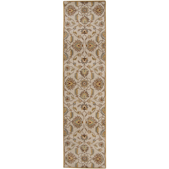 CAE1029-268 Caesar Rug- 100% Wool- Hand Tufted- Gold/Beige/Taupe/Rust/Olive/Sage- 2'6''X8'