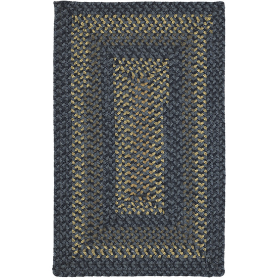 DVR2302-110210 Dover Rug- Cotton / Polypropylene- Machine Made- Blue/Navy/Gray Blue/Tan/Butter/Brown- 1'10''X2'1