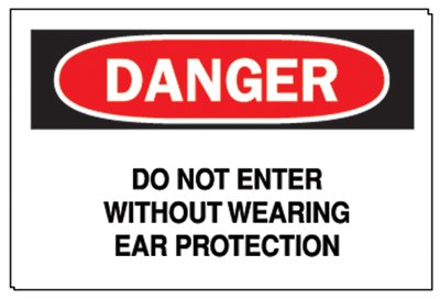 Picture of Brady 262-40652 10X14 Aluminum Inchdanger Do Not Enter W-O Hearing