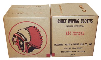 Picture of Oklahoma Waste &amp; Wiping Rag 552-105-50 Colored Cotton Wiping Rags Light Weigh