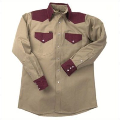 9510M Khaki/Maroon Shirts - la km-19 khaki/maroon (l)