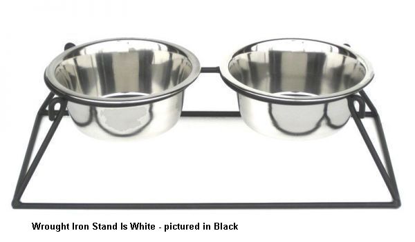 Picture of Pet Store Pros RDB2S-W Raised Double Pyramid Diner- 1 Qt.