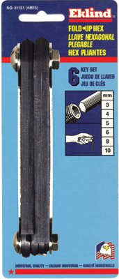 Picture of Eklind Tool 269-21151 #M15 4-10Mm Metric Fold-Up Hex Key Set