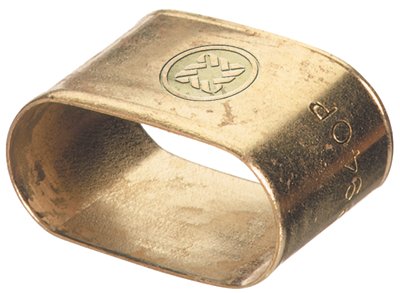 Oval Brass Dual Hose Braces, Brass, 0.593 x 1.238 in