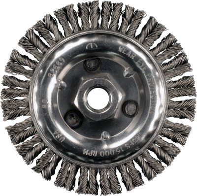 COMBITWIST Stringer Bead Knot Wheel, 4 1/2 in D, .02 in Carbon Steel Wire