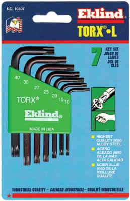 Picture of Eklind Tool 269-10807 7-Pc Torx Short Allen Wrench Set W-Holder
