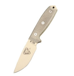 Picture of ESEE Plain Tan Blade W/ Green Micarta & Molle