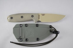 2023 Esee 3P W/ Modified Pommel, Desert Tan Blade, Od Sheath