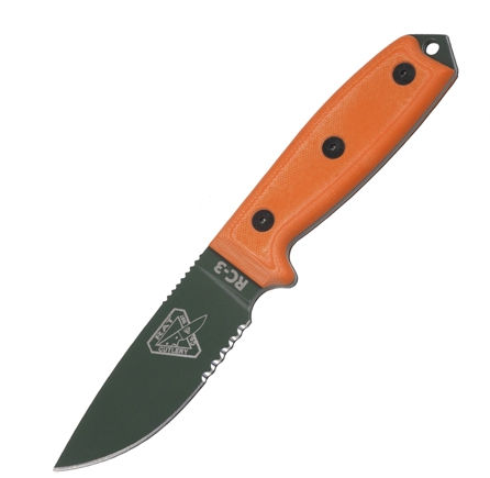Serr. Green Blade W/ G10 Orange Handles