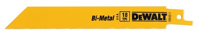 Picture of DeWalt 115-DW4811 6 Inch 18Tpi Straight Back Bi-Metal Reciprocating Saw Blade 5 Pack