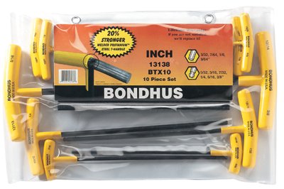 Picture of Bondhus 116-13138 Btx-10 10Pc. T-Wrench Hex Set Balldriver
