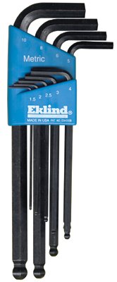 Picture of Eklind Tool 269-13609 9-Pc Metric Ball-Hex-L-Wrench Key Set Long Se