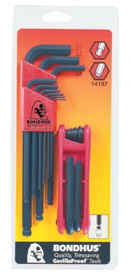Picture of Bondhus 116-14187 9-Pc. Balldriver Metricl Wrench 7-Pc. Balld