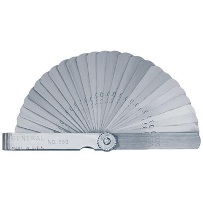 General Tools 318-230 26-Leaf 3 Inch Feeler Gage.0015 Inch To .025 Inch - Picture 1 of 1