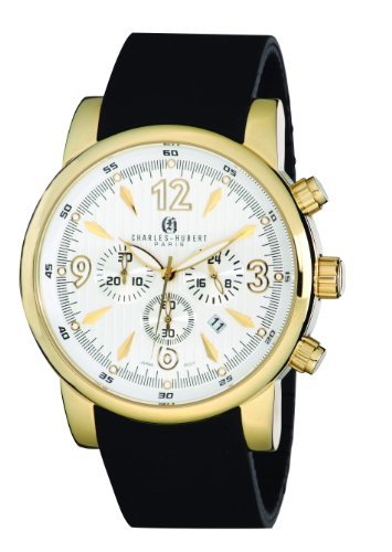 Picture of Charles-Hubert- Paris 3882-G Stainless Steel Case Chronograph Quartz Watch - Gold