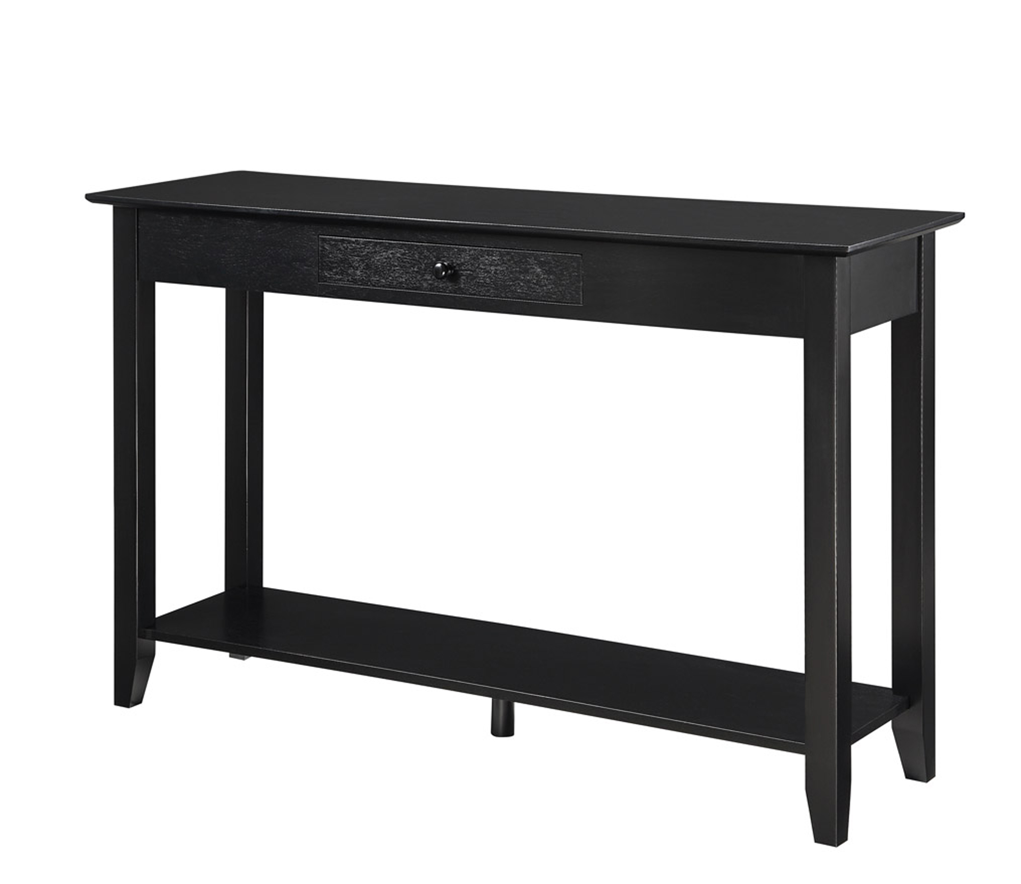 American Heritage Console Table with Drawer in Black -  Convenience Concepts, HI202161
