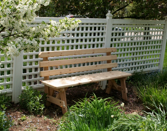 Picture of Creek Vine Designs WRFBB5-2CVD Cedar 5 ft. Backed Bench