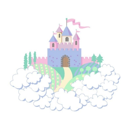 Picture of Elephants on the Wall 5-1225 Princess Castle- Large - Paint It Yourself