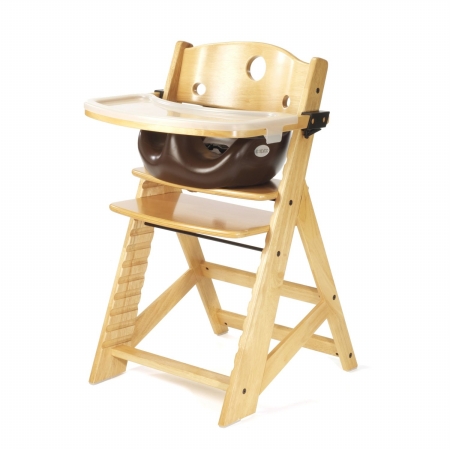 Picture of Keekaroo 0051405KR-0002 Height Right HIGH Chair Natural with Chocolate Infant Insert and Tray