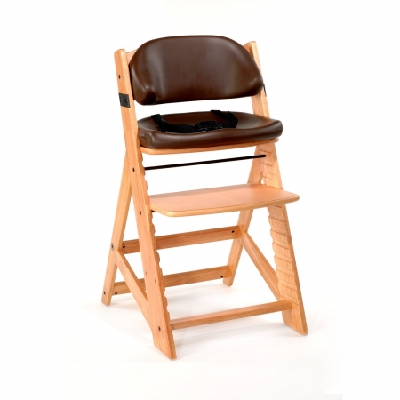 Picture of Keekaroo 0055205KR-0002 Height Right KIDS Chair Natural with Chocolate Comfort Cushions