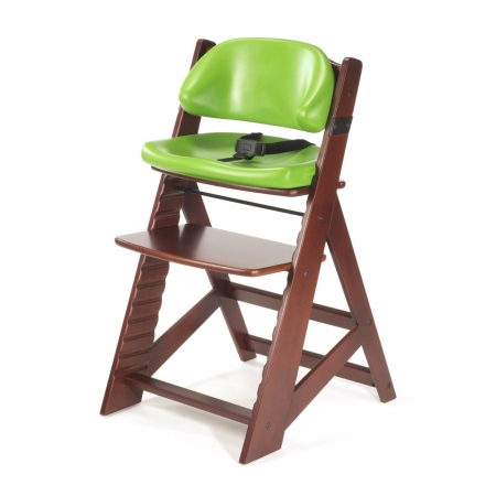 Picture of Keekaroo 0055213KR-0001 Height Right KIDS Chair Mahogany with Lime Comfort Cushions