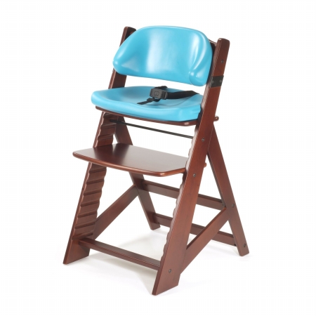 Picture of Keekaroo 0055214KR-0001 Height Right KIDS Chair Mahogany with Aqua Comfort Cushions