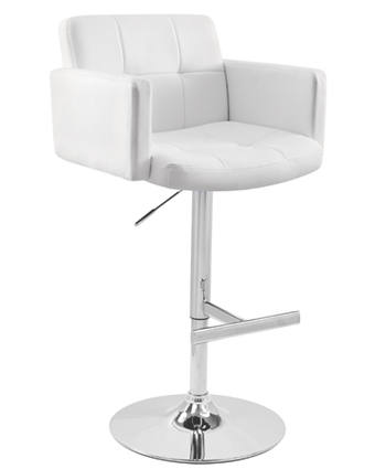 Picture of Lumisource BS-TW-STOUT W Stout Bar Stool White