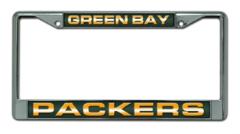 Green Bay Packers Chrome Laser License Plate Frame