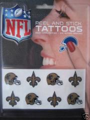 TAT1301 New Orleans Saints Peel and Stick Tattoos