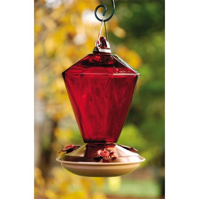 WoodLink WLH9 Brushed Copper diamond glass hummingbird feeder