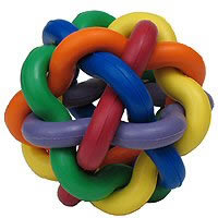 Multi Pet Nobbly Wobbly II No Bell Medium Rubber Dog or Bird Toy