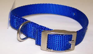 445-10295  No.102N BL18 Nylon Collar Blue .62x18in