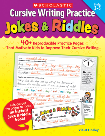 Picture of Scholastic 978-0-545-22752-0 Cursive Writing Practice - Jokes & Riddles