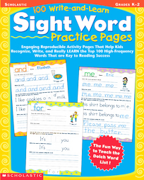 Picture of Scholastic 978-0-439-36562-8 100 Write-and-Learn Sight Word Practice Pages