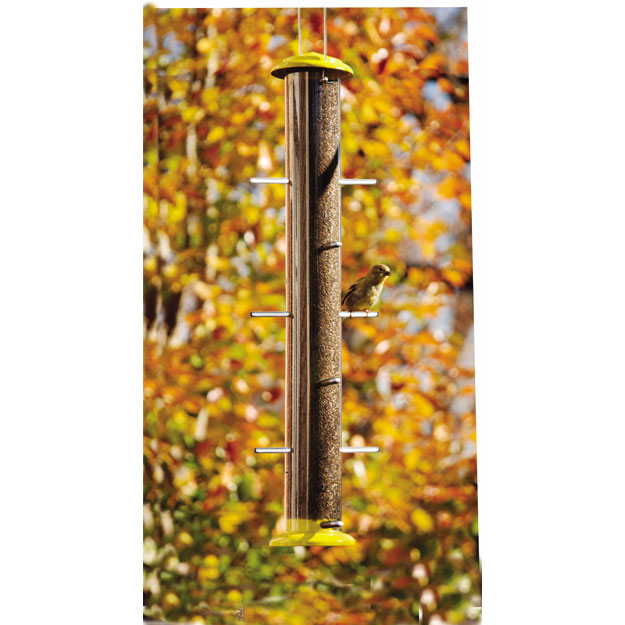 Picture of WoodLink WLTUBE22 22 in. Yellow Finch Feeder - metal