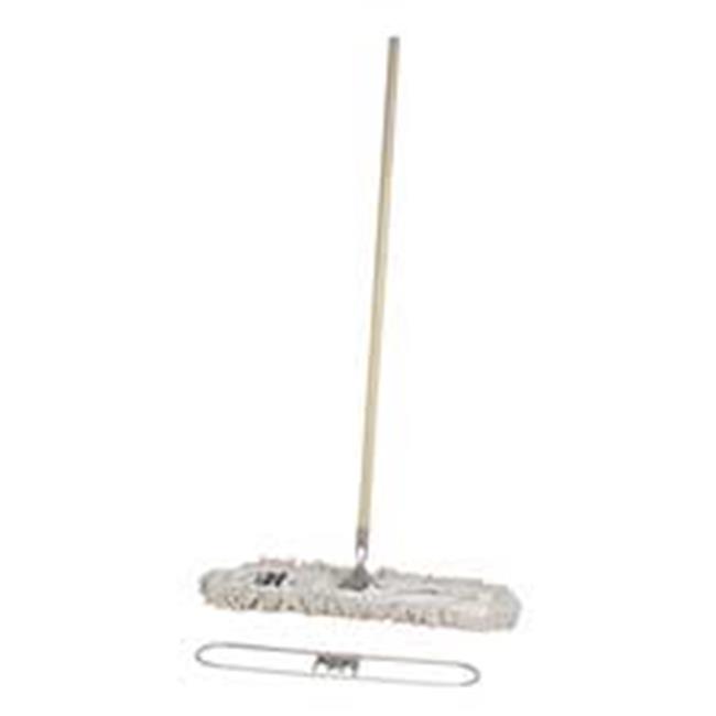 Genuine Joe GJO54101 Dust Mop- w-Handle- 24 in.- 360 Degree Swivel- Chrome Pl...