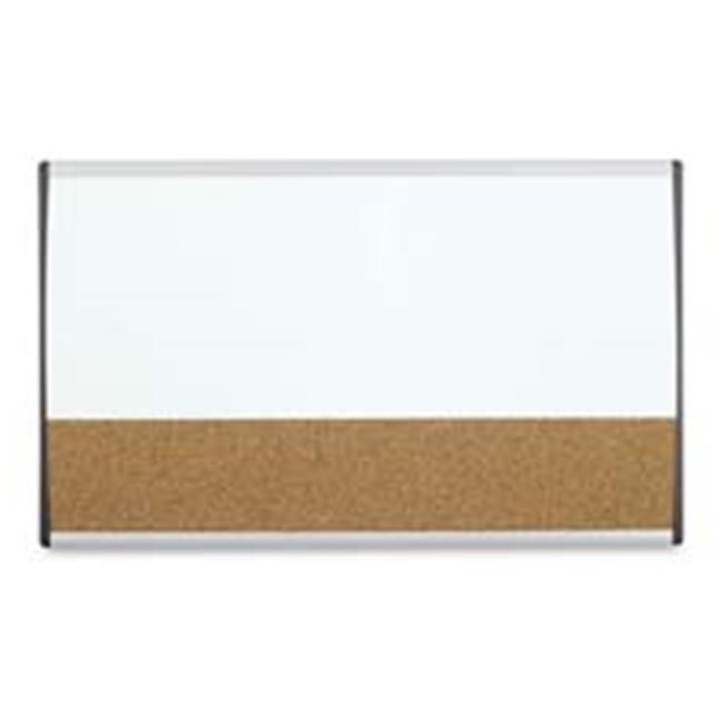 Quartet QRTARCCB3018 Magnetic Dry-Erase-Cork Combo Board- 30in.x18in.- Silver...