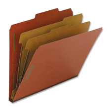 Picture of Nature Saver NAT01052 Classification Folders- Letter- 3 Partitions- Red