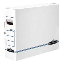 Picture of Fellowes Mfg. Co. FEL00650 Storage Boxes For X-Ray- 5-.25in.x18-.75in.x14-.88in.- White-Blue