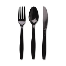 DXETH517 Plastic Teaspoon- Heavyweight- 1000-CT- Black