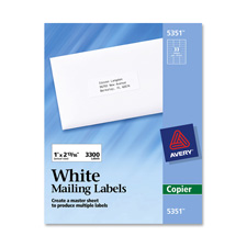 Consumer Products AVE5363 Copier Label- Mailing- 1-.38in.x2-1.19in.- White