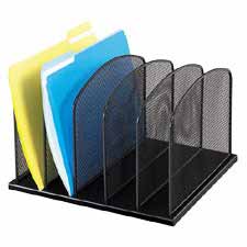 Picture of Safco Products Company SAF3253BL Desk Organizer- Mesh- 8 Section- 19-.25in.x11-.50in.x8-.25in.- Black