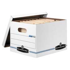 Picture of Fellowes Mfg. Co. FEL00703 Stor-File Boxes- W-Lid- Ltr-Lgl- 12in.x15in.x10in.- 12-CT- White