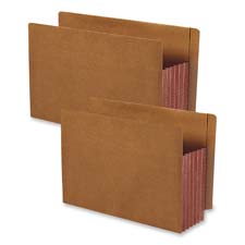 Extra Wide File Pocket- 5-.25in. Exp- Legal- Brown