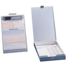 Picture of Saunders Manufacturing SAU11025 Form Holder- w- Calc On Clip- 1-.50in. Stor- 8-.50in.x12in.- Aluminum