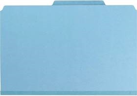 Classification Folders- 1 Divider- Legal- Blue